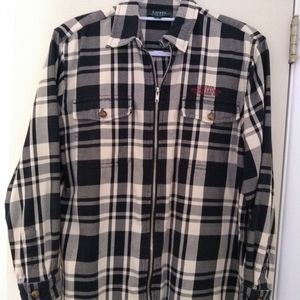 Ralph Lauren Flannel zippered blouse